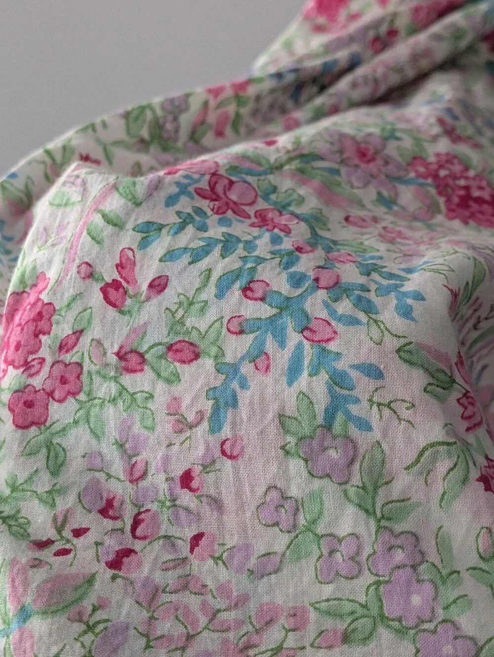 April Cornell Garden Dress Floral Smocked Puff Sleeve Cottagecore Maxi M - Picture 6 of 12